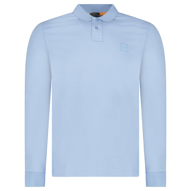 Boss Passerby Long Sleeve Polo Shirt in Open Blue - Boinclo - Outlet Sale Under Retail