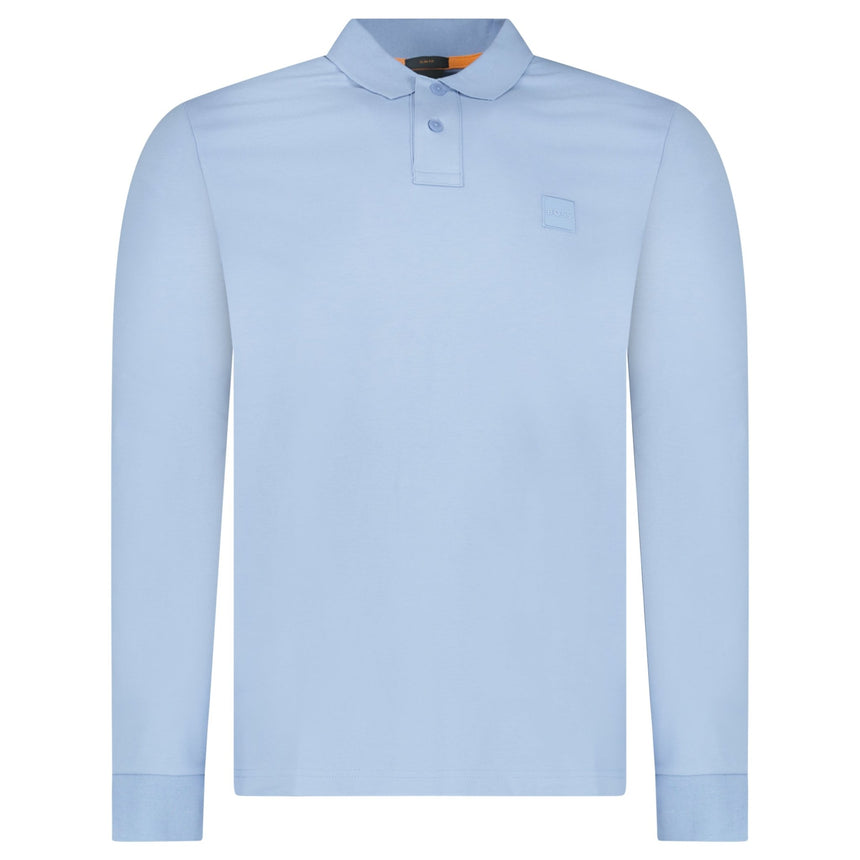 Boss Passerby Long Sleeve Polo Shirt in Open Blue - Boinclo - Outlet Sale Under Retail