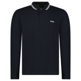 Boss Plisy Long Sleeve Polo Shirt in Dark Blue - Boinclo - Outlet Sale Under Retail