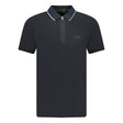 BOSS Stretch Slim - Fit Polo Shirt Zip Placket black - Boinclo ltd - Outlet Sale Under Retail