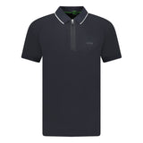 BOSS Stretch Slim - Fit Polo Shirt Zip Placket black - Boinclo ltd - Outlet Sale Under Retail