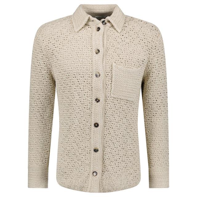 Bottega Veneta Cotton Crochet Shirt Beige - Boinclo - Outlet Sale Under Retail