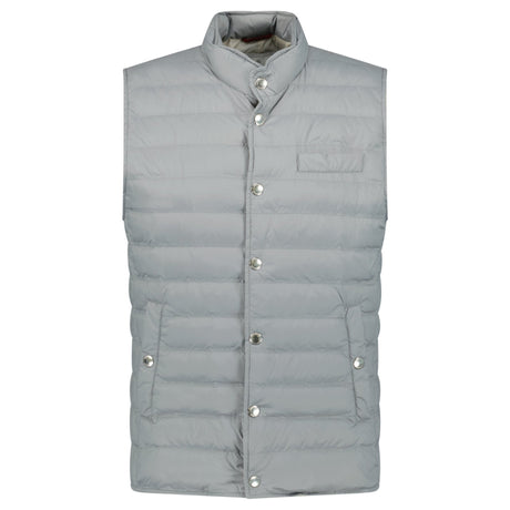 Brunello Cucinelli Button - Up Down Gilet Grey - Boinclo - Outlet Sale Under Retail
