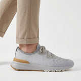 Brunello Cucinelli Cotton - Blend Chiné - Knit Sneakers in Grey - Boinclo - Outlet Sale Under Retail