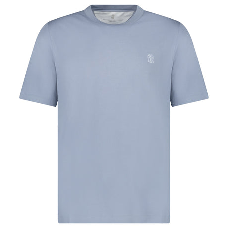 Brunello Cucinelli Cotton Jersey T-Shirt in Blue Slate - Boinclo - Outlet Sale Under Retail