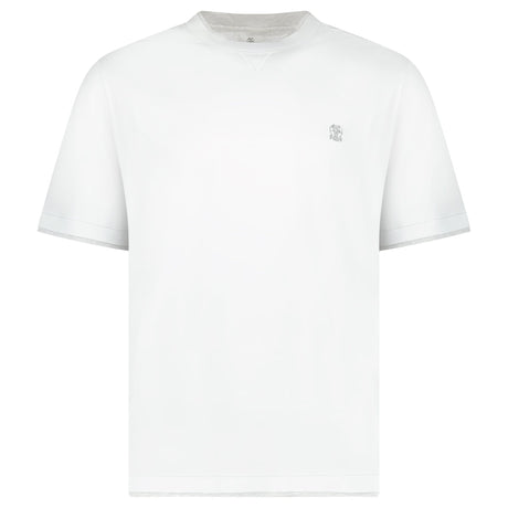 Brunello Cucinelli Double Layer T-Shirt in White - Boinclo - Outlet Sale Under Retail