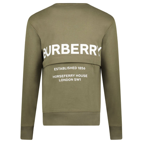 Burberry 'Acklow' Rear Logo Print Sweatshirt Khaki - Boinclo - Outlet Sale Under Retail