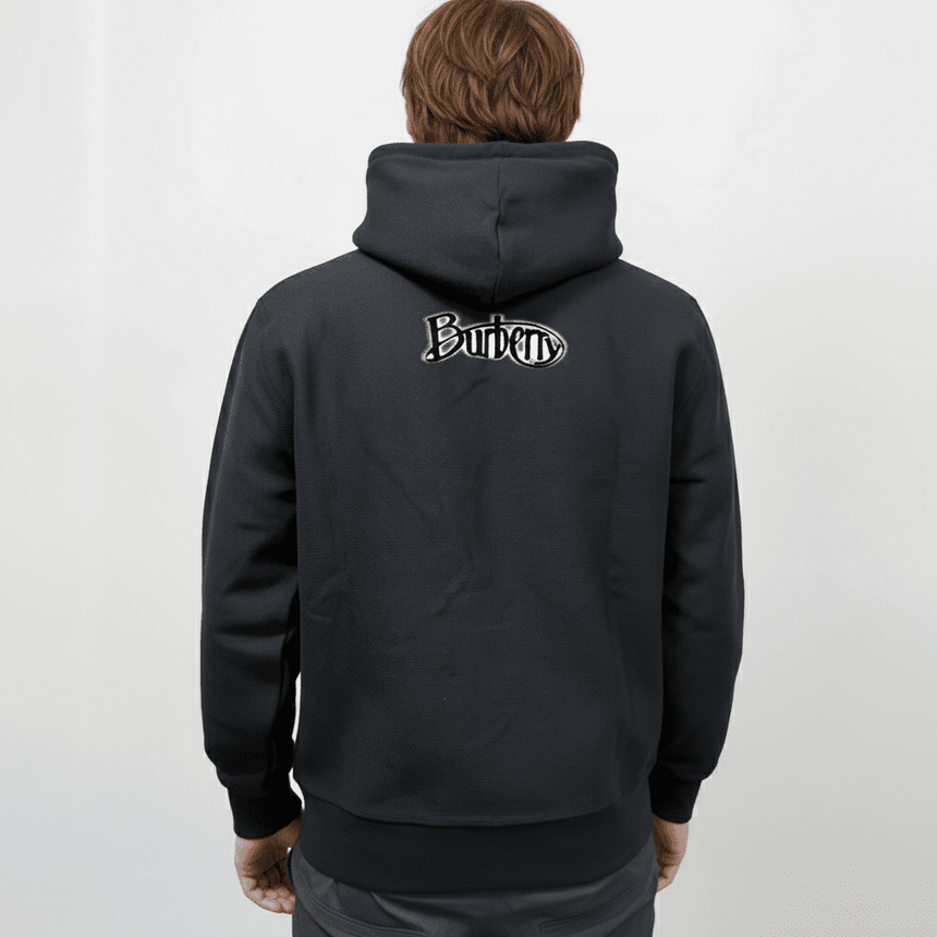 Burberry Archive Rear Felt Logo Hoodie in Black - Boinclo - Outlet Sale Under Retail