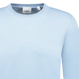 Burberry 'Bempton' Embroidery Check Elbow Wool Jumper Pale Blue - Boinclo - Outlet Sale Under Retail