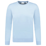 Burberry 'Bempton' Embroidery Check Elbow Wool Jumper Pale Blue - Boinclo - Outlet Sale Under Retail