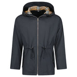 Burberry 'Birley' Check Hooded Rain Jacket Black - Boinclo - Outlet Sale Under Retail