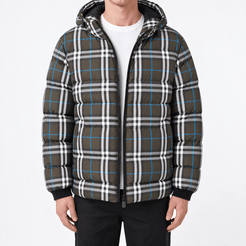 Burberry Broadwell Check Down Hooded Puffer Jacket in Brown - Boinclo - Outlet Sale Under Retail