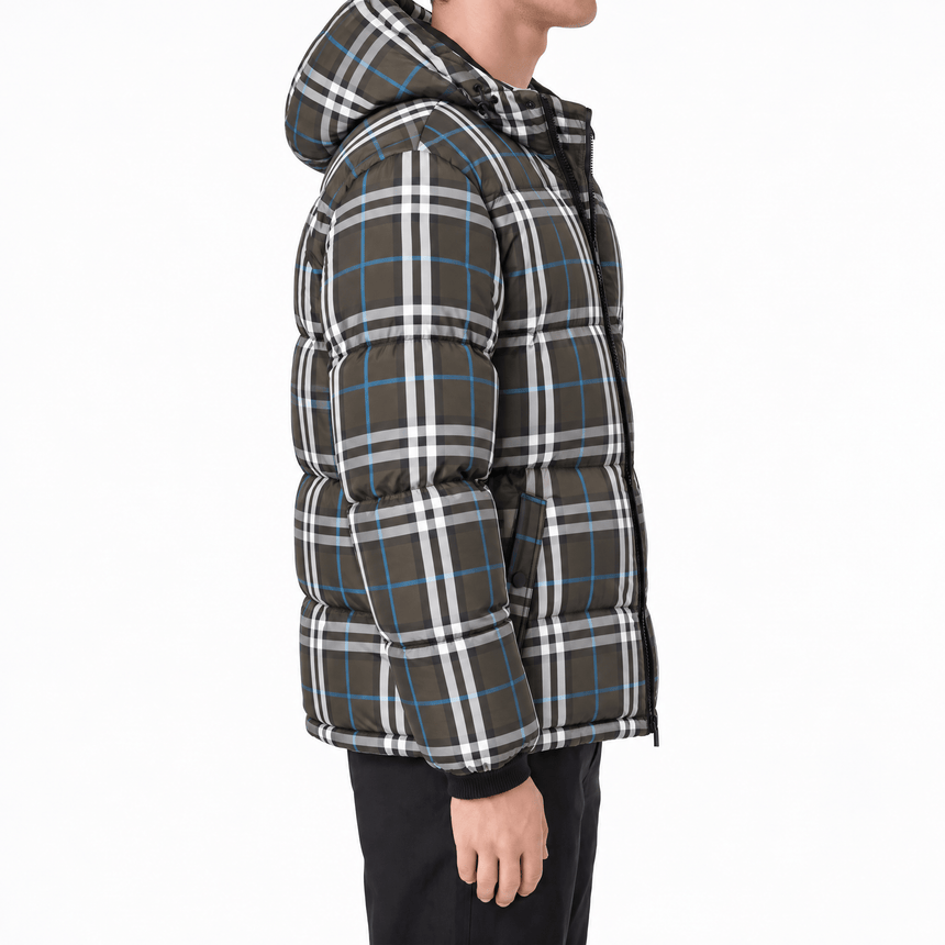 Burberry Broadwell Check Down Hooded Puffer Jacket in Brown - Boinclo - Outlet Sale Under Retail