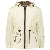 Burberry 'Birley' Check Hooded Rain Jacket Vanilla - Boinclo - Outlet Sale Under Retail