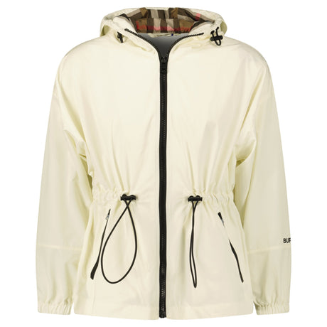Burberry 'Birley' Check Hooded Rain Jacket Vanilla - Boinclo - Outlet Sale Under Retail