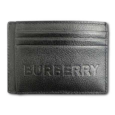 Burberry 'Chase' Leather Card Holder With Money Clip Black - Boinclo - Outlet Sale Under Retail