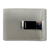 Burberry 'Chase' Leather Card Holder With Money Clip Grey - Boinclo - Outlet Sale Under Retail