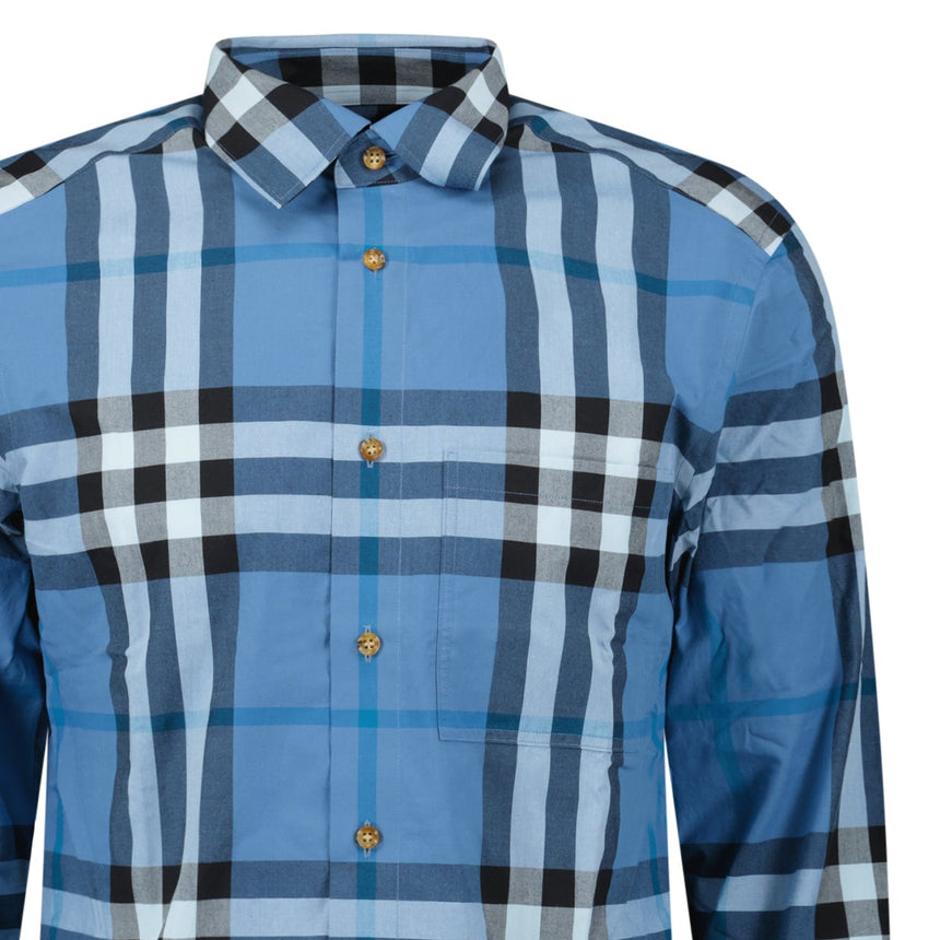 Burberry 'Claverdon' Check Shirt in Blue Jade - Boinclo - Outlet Sale Under Retail