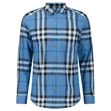 Burberry 'Claverdon' Check Shirt in Blue Jade - Boinclo - Outlet Sale Under Retail