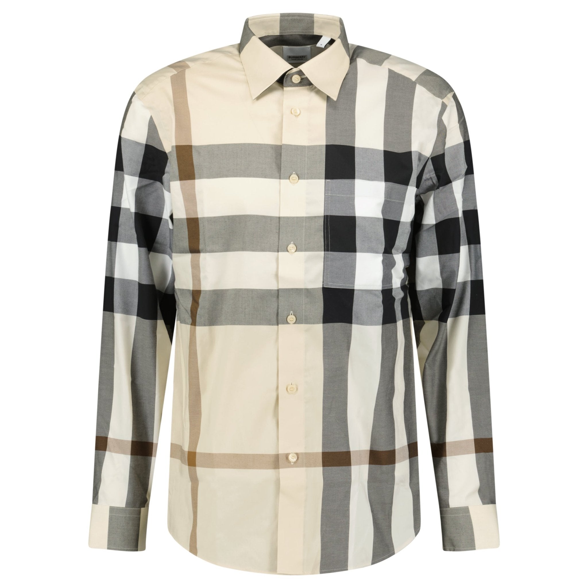 Color variation of Burberry 'Claverdon' Check Shirt in Modern Beige