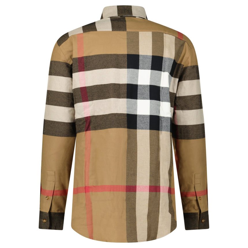 Burberry 'Claverdon' Check Shirt in Taupe Brown - Boinclo - Outlet Sale Under Retail