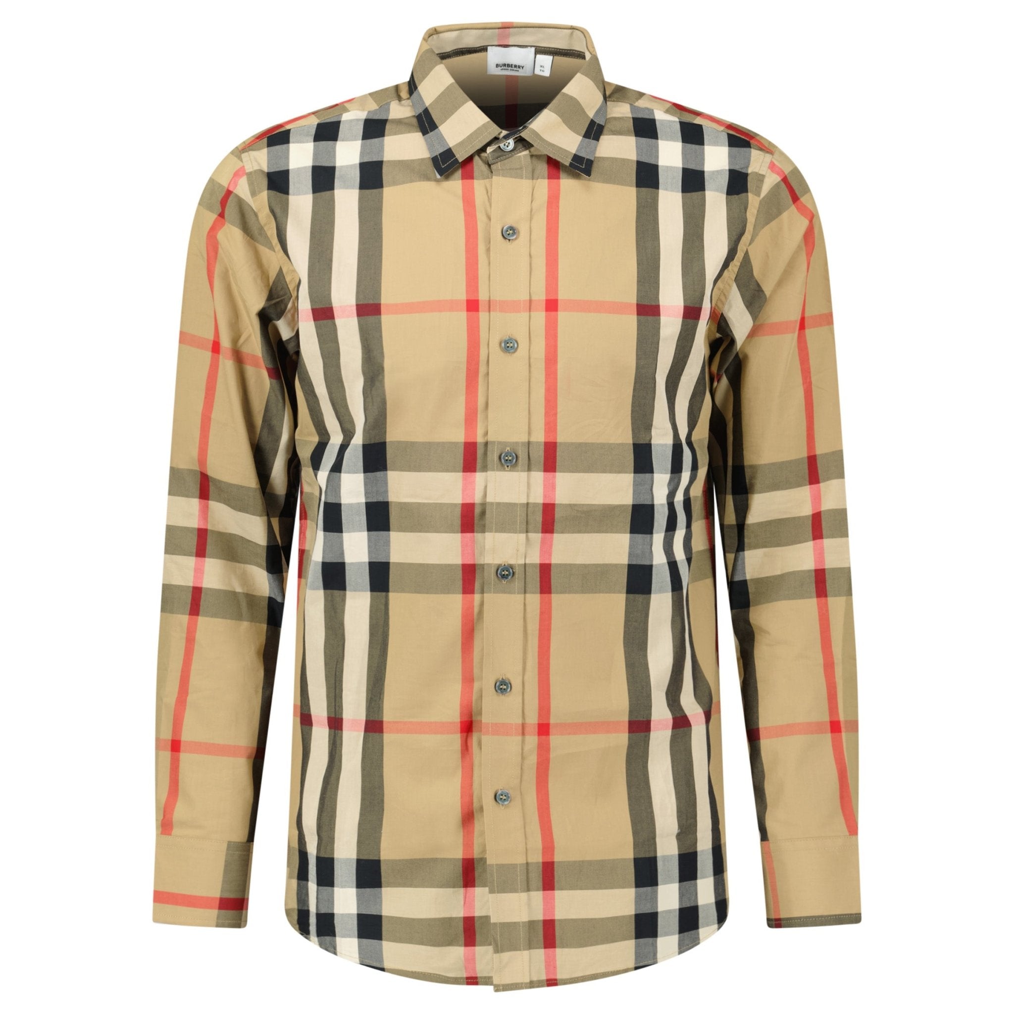 Color variation of Burberry 'Claverdon' Check Shirt in Taupe brown