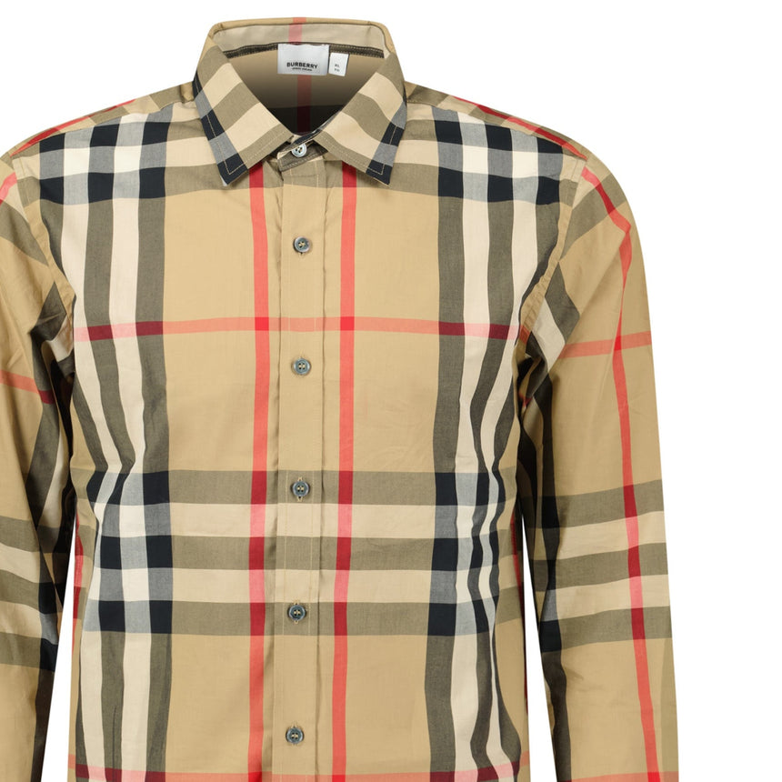 Burberry 'Claverdon' Check Shirt in Taupe brown - Boinclo - Outlet Sale Under Retail