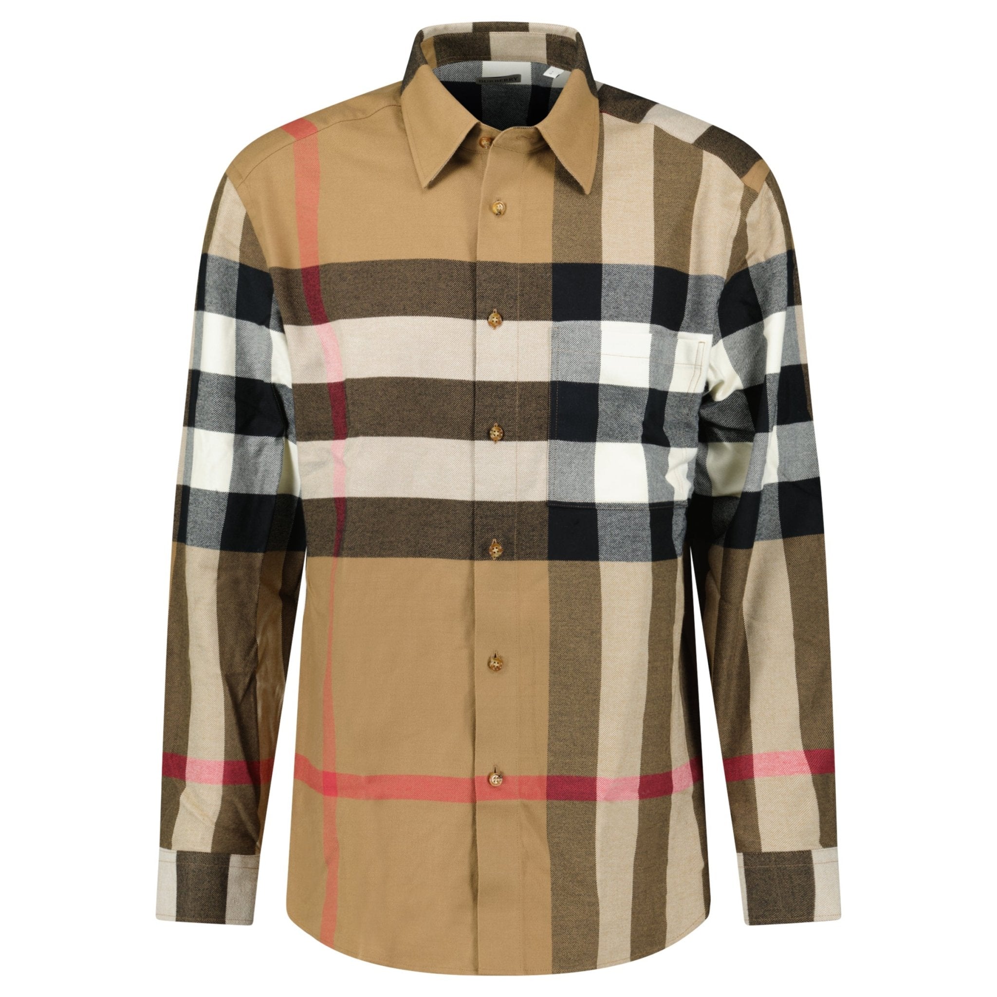 Color variation of Burberry 'Claverdon' Check Shirt in Taupe Brown