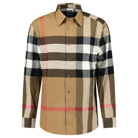 Burberry 'Claverdon' Check Shirt in Taupe Brown - Boinclo - Outlet Sale Under Retail