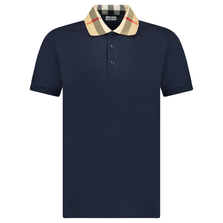 Burberry 'Cody' Check Short Sleeve Polo Shirt in Smoked Navy - Boinclo - Outlet Sale Under Retail