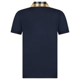 Burberry 'Cody' Check Short Sleeve Polo Shirt in Smoked Navy - Boinclo - Outlet Sale Under Retail