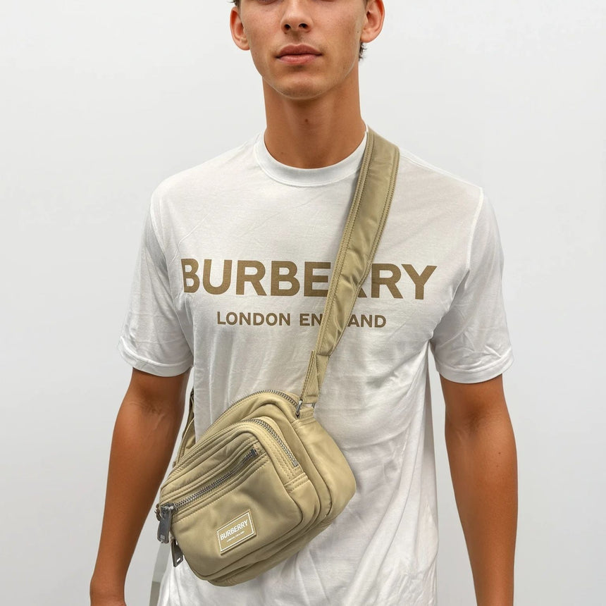 Burberry 'Ellison' Cross Body Messenger Bag Gold Honey - Boinclo - Outlet Sale Under Retail