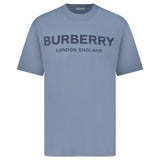 Burberry 'Ellison' Logo Print T-Shirt Carbon Blue - Boinclo - Outlet Sale Under Retail