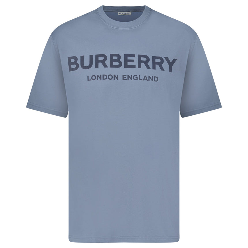 Burberry 'Ellison' Logo Print T-Shirt Carbon Blue - Boinclo - Outlet Sale Under Retail