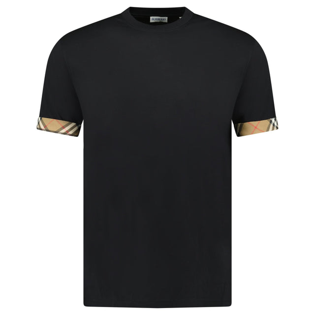 Burberry 'Ellison' Organic Cotton Check Sleeve Black - Boinclo - Outlet Sale Under Retail
