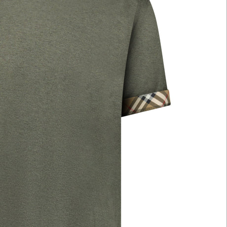 Burberry 'Ellison' Organic Cotton Check Sleeve Dark Green - Boinclo - Outlet Sale Under Retail