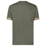 Burberry 'Ellison' Organic Cotton Check Sleeve Dark Green - Boinclo - Outlet Sale Under Retail