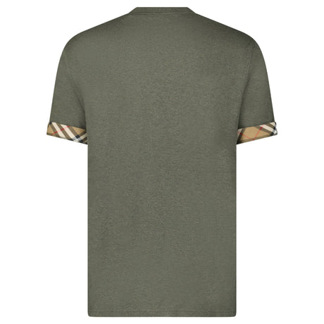 Burberry 'Ellison' Organic Cotton Check Sleeve Dark Green - Boinclo - Outlet Sale Under Retail