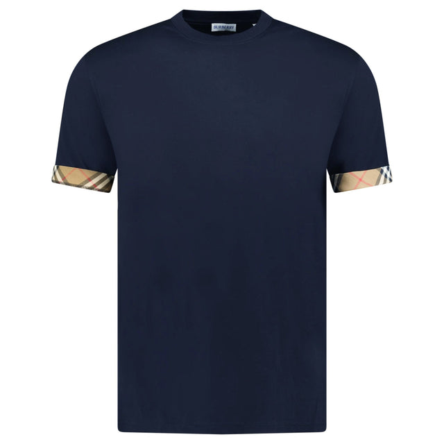 Burberry 'Ellison' Organic Cotton Check Sleeve Navy - Boinclo - Outlet Sale Under Retail