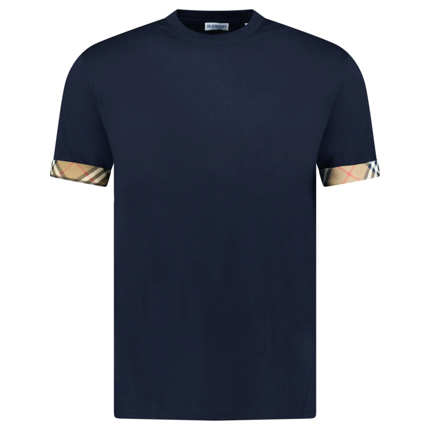 Burberry 'Ellison' Organic Cotton Check Sleeve Navy - Boinclo - Outlet Sale Under Retail
