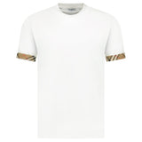 Burberry 'Ellison' Organic Cotton Check Sleeve White - Boinclo - Outlet Sale Under Retail