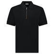 Burberry 'Hartford' Check Placket Zip Polo Black - Boinclo - Outlet Sale Under Retail