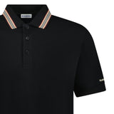 Burberry ‘Hartford’ Striped Check Short Sleeve Polo in Black - Boinclo - Outlet Sale Under Retail