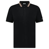 Burberry ‘Hartford’ Striped Check Short Sleeve Polo in Black - Boinclo - Outlet Sale Under Retail
