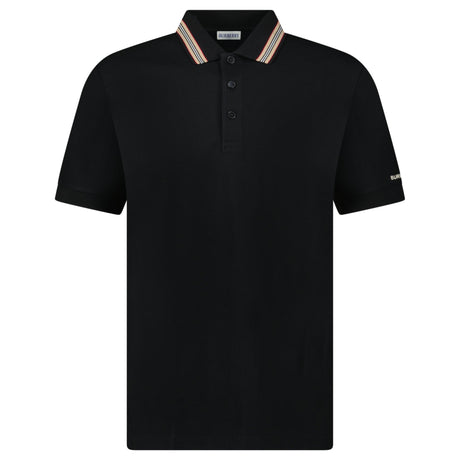 Burberry ‘Hartford’ Striped Check Short Sleeve Polo in Black - Boinclo - Outlet Sale Under Retail