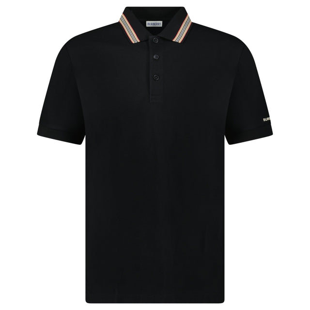 Burberry ‘Hartford’ Striped Check Short Sleeve Polo in Black - Boinclo - Outlet Sale Under Retail