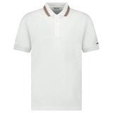 Burberry ‘Hartford’ Striped Check Short Sleeve Polo in White - Boinclo - Outlet Sale Under Retail
