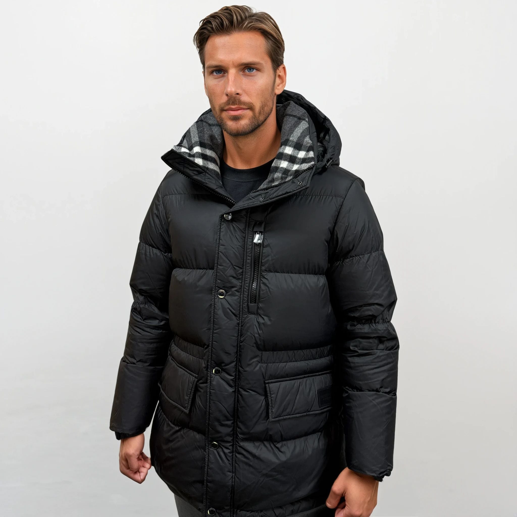 Burberry Haworth Mid Length Down Puffer Jacket Black – Boinclo