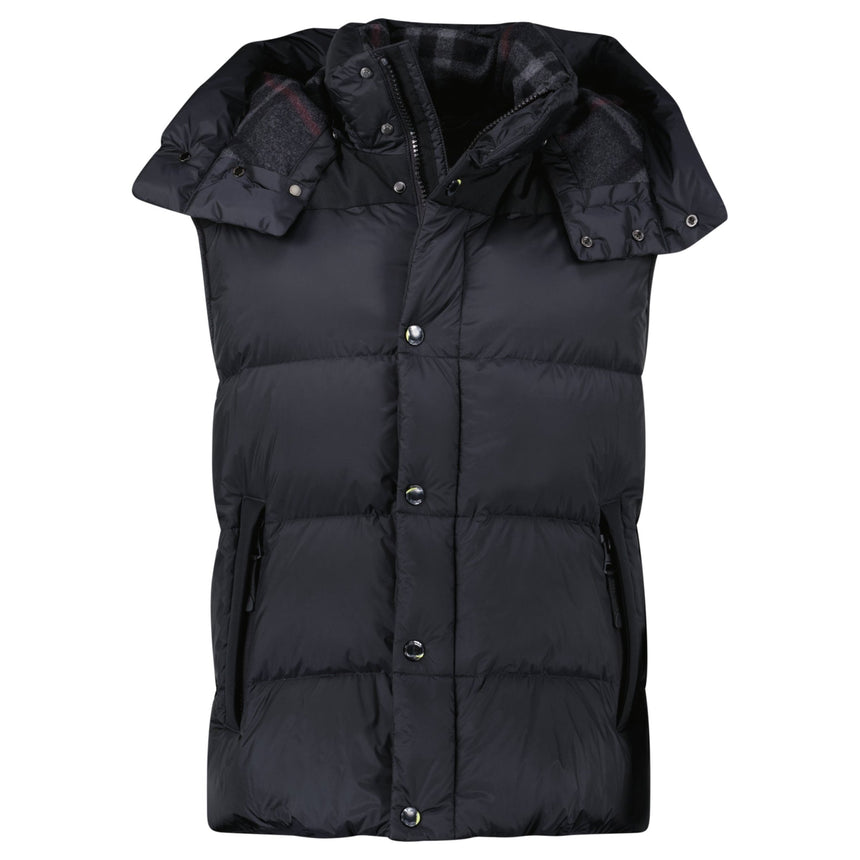 Burberry 'Leeds' Detachable Sleeve Hooded Down Jacket Black - Boinclo - Outlet Sale Under Retail