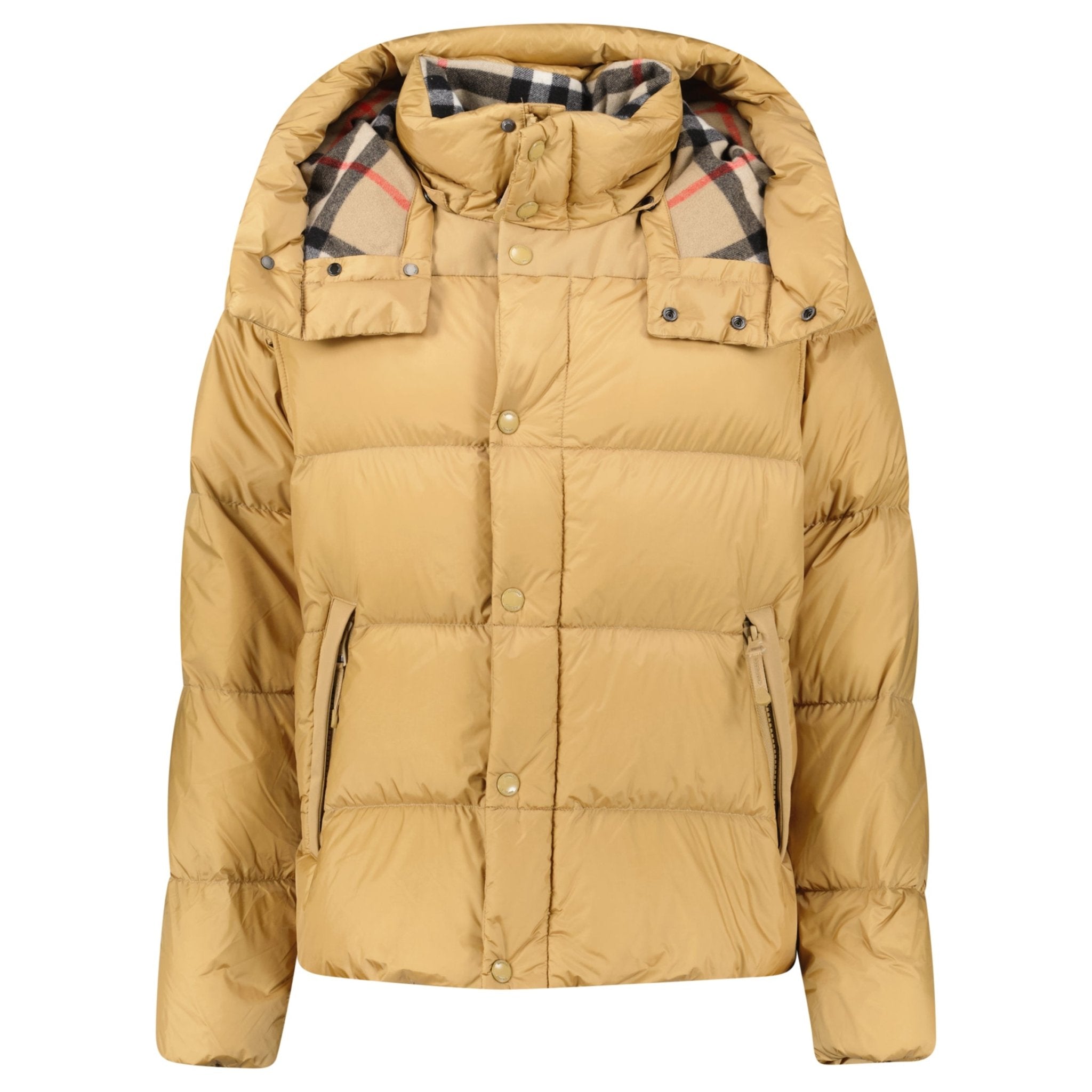 Color variation of Burberry 'Leeds' Detachable Sleeve Hooded Down Jacket Warm Honey
